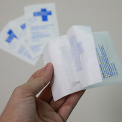 First aid kit accessories disposable non-adhesive wound pad, non-woven non-adhesive wound disinfection pad 5*7.5cm