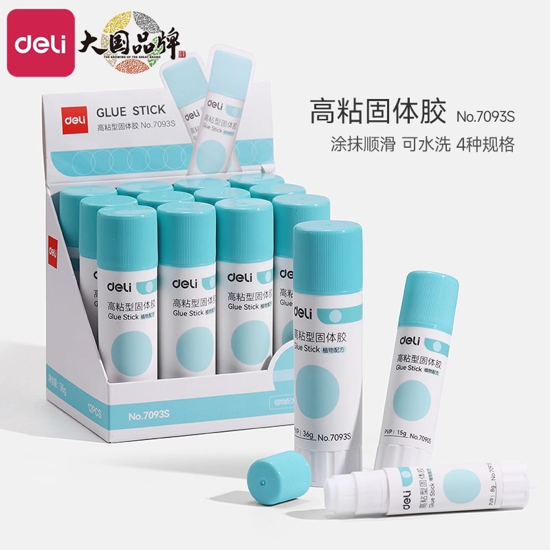 Deli 7090S Personal Pvp Solid Glue Stick for Students and Children, High Viscosity Glue Stick for Office and Financial Applications