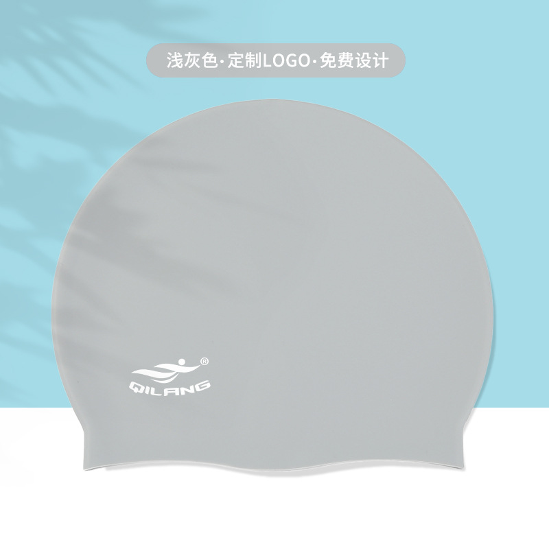 Adultos y niños sombreros de silicona personalizados logotipo de impresión de dibujo de muestra OEM sin estrangular sombreros de buceo fuente de trabajo