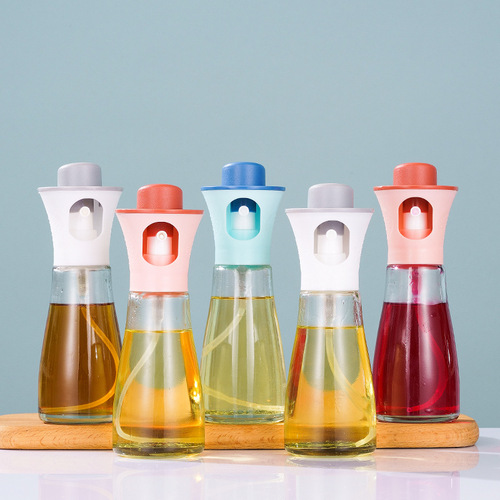 Stainless steel oil sprayer bottle barbecue kitchen non-stick oil household oil spray bottle atomizing leak-proof oil edible fat-reducing baking