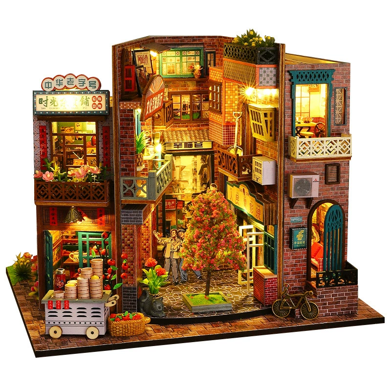 Хут, трёхмерный конструктор, головоломка, дом, мини-фигура, DIY дом, ES010