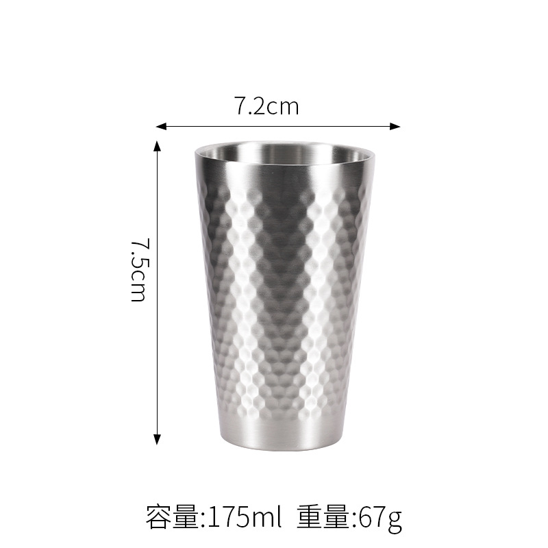175ML 더블 해머 물 컵 (실버)