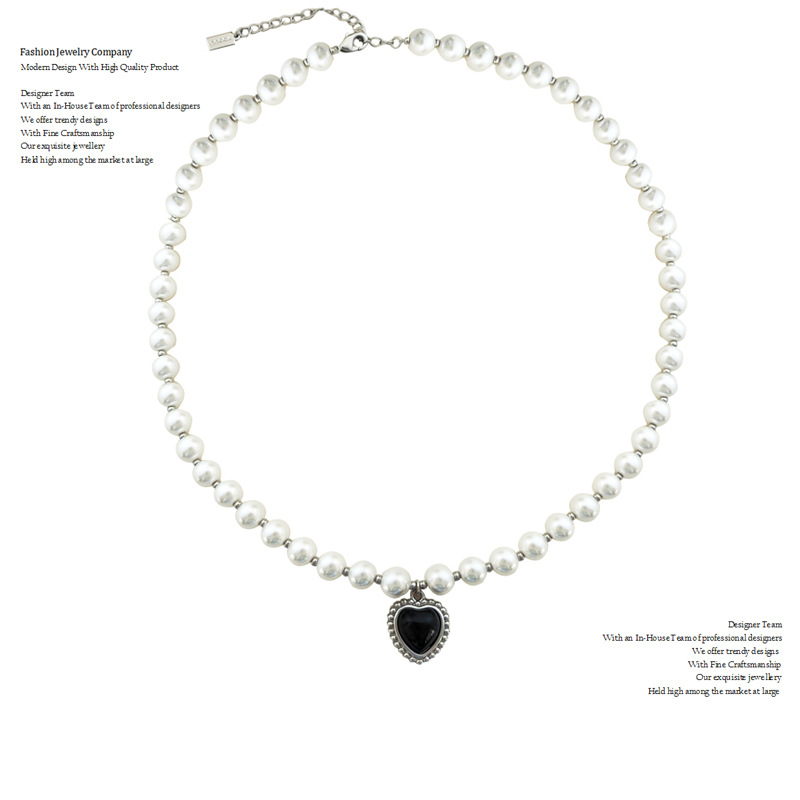 Parel hart hanger ketting voor dames elegant sieraad_voghion.com