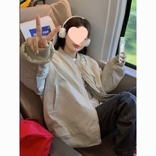 美式飞行员夹克夹棉服加厚棒球服外套男女秋春夏宽松情侣棉衣棉袄