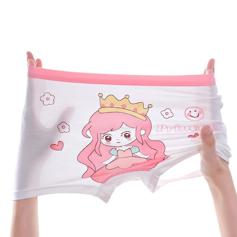Ropa interior de bebé modal para niñas 5a antibacterial transpirable de cintura media de dibujos animados bragas cuadrangulares pantalones cortos para niñas ropa interior fina image 6