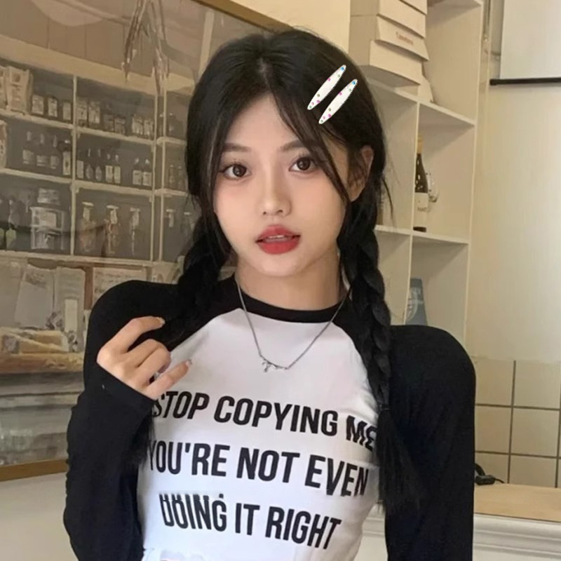 Punto de color goteo de aceite de plata clip de cabello de metal para mujeres nuevo clip lateral de goteo de agua clip de cabello de cabeza clip de cabello frente joyería clip de frangeo