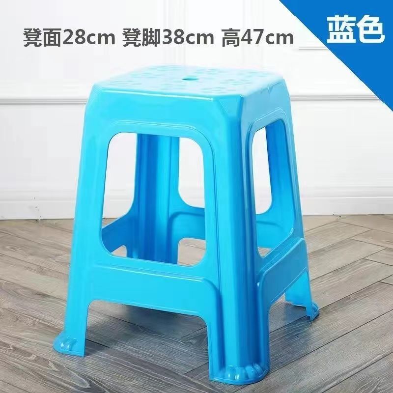 Taburetes de plástico populares para uso doméstico, sillas gruesas para adultos, taburetes altos, taburetes cuadrados para cambiar zapatos, venta directa de fábrica al por mayor. image 18