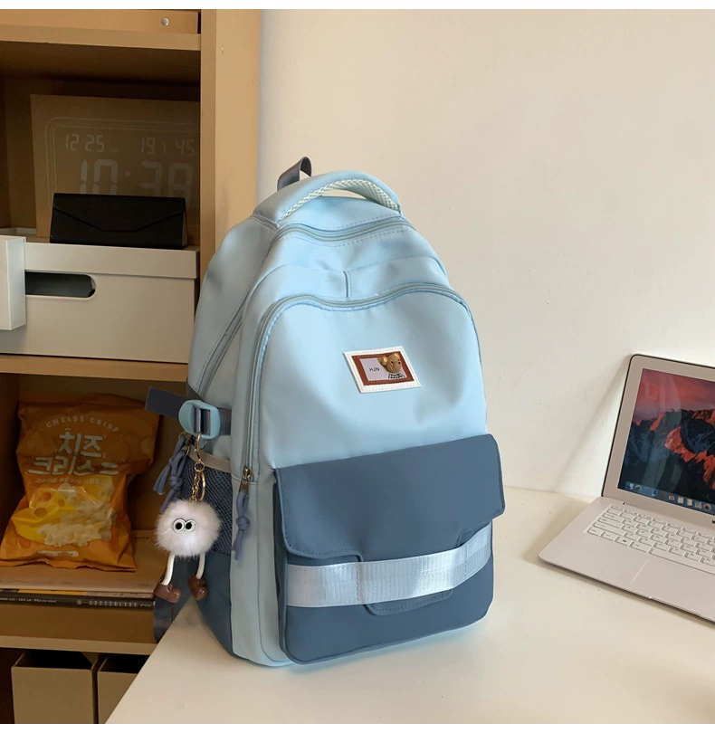 Handheld nylon fashionable capacious backpack for traveling