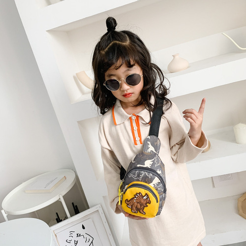 New children's waist bag boy dinosaur crossbody small bag fashionable child chest bag coin purse baby small bag