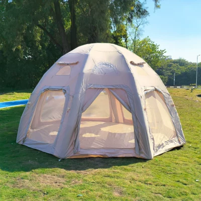 in stock ball tent outdoor camping expansion car rear inflatable tent travel vacation free camping tent wholesale (Avtomobil dam çadırları) - quicksand-gold-oxford-cloth-dimensions-400x400x220-cm