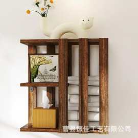 木制储物架墙面装饰展示架多层墙壁搁板架实木置物架浴室浮动壁架