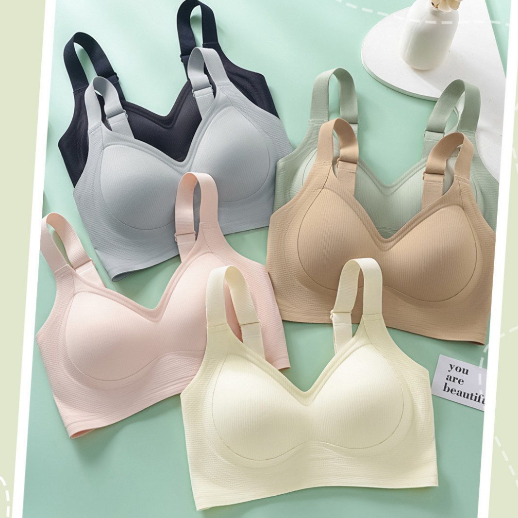 婷瑪808乳膠固定杯無痕提拉上托軟支撐無鋼圈文胸收副乳四扣內衣