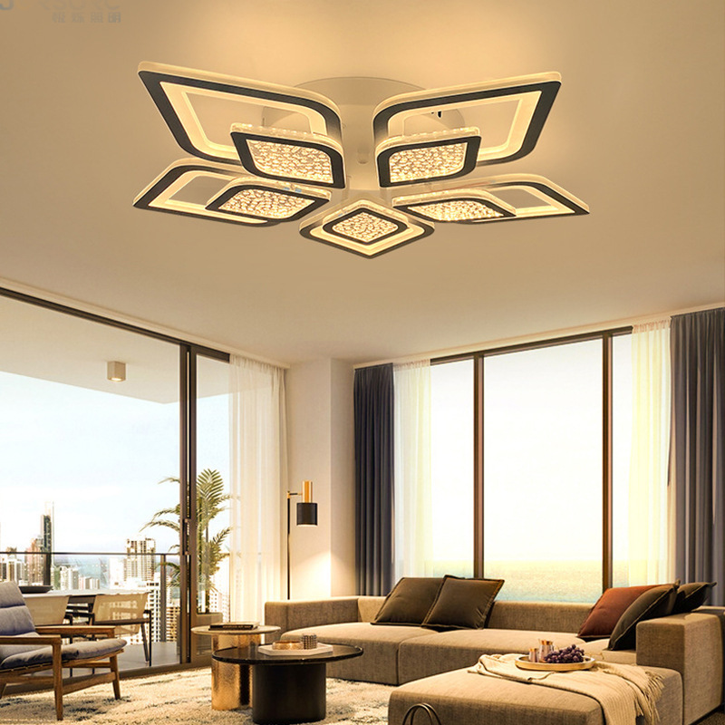 Comercio exterior 110V lámpara de techo de sala de estar moderna y simple lámpara de comedor acrílico LED lámpara de dormitorio en forma de pétalos