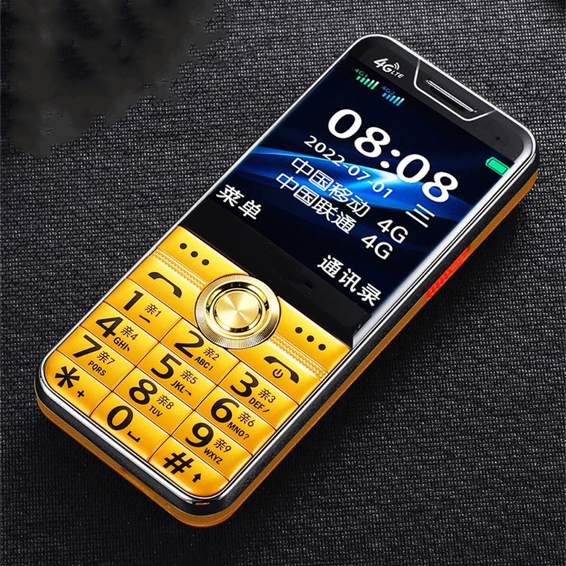 Телефон MOHOK для пожилых с 2.6" большим экраном, 4G/5G, поддержка всех сетей, Dual SIM, 10 дней в режиме ожидания, черный/красный/золотой