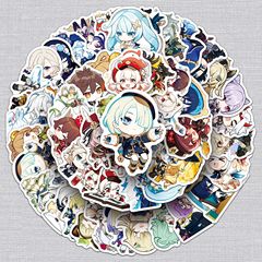50枚のq版の元の神の漫画のステッカーの個性の新型の熱い販売のかわいいゲームの周辺の装飾の携帯電話のコンピュータのステッカー