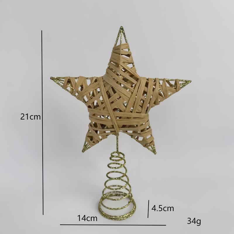 Amazonの新しいクリスマスツリートップデコレーション、五芒星、金色の中空パウダーアイアンクリスマスツリートップスター|undefined