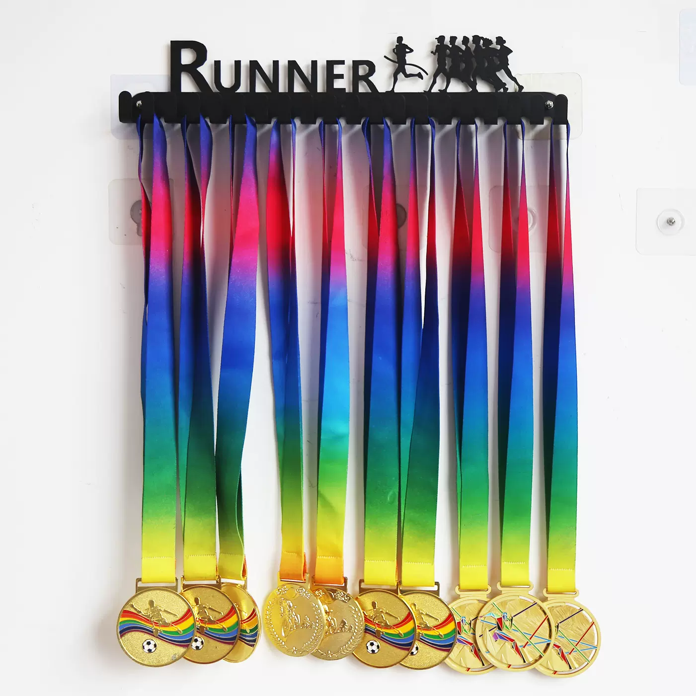 马拉松运动会奖牌挂钩挂架KEEP荣誉奖牌收纳免打孔奖励墙壁粘钩