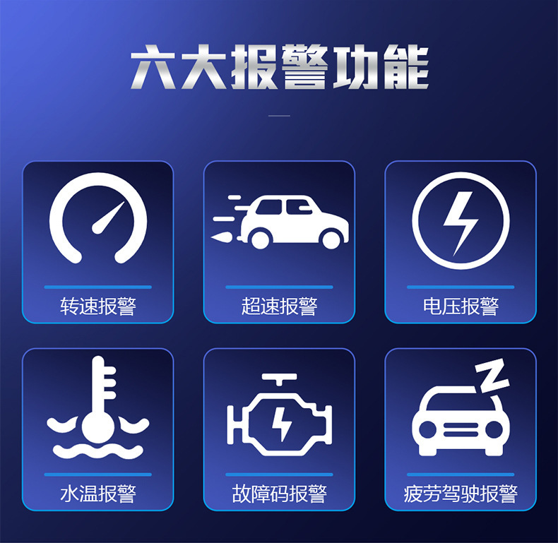New cross-border car HUD high-definition head-up display, car OBD outdoor off-road vehicle water temperature and fuel consumption head-up display