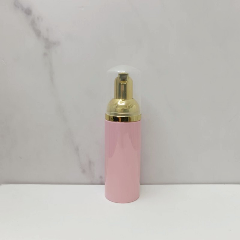 Botella espumosa de mousse rosa especial transfronteriza 60ml botella de mousse de burbuja limpia 100 ml botella de espuma PET