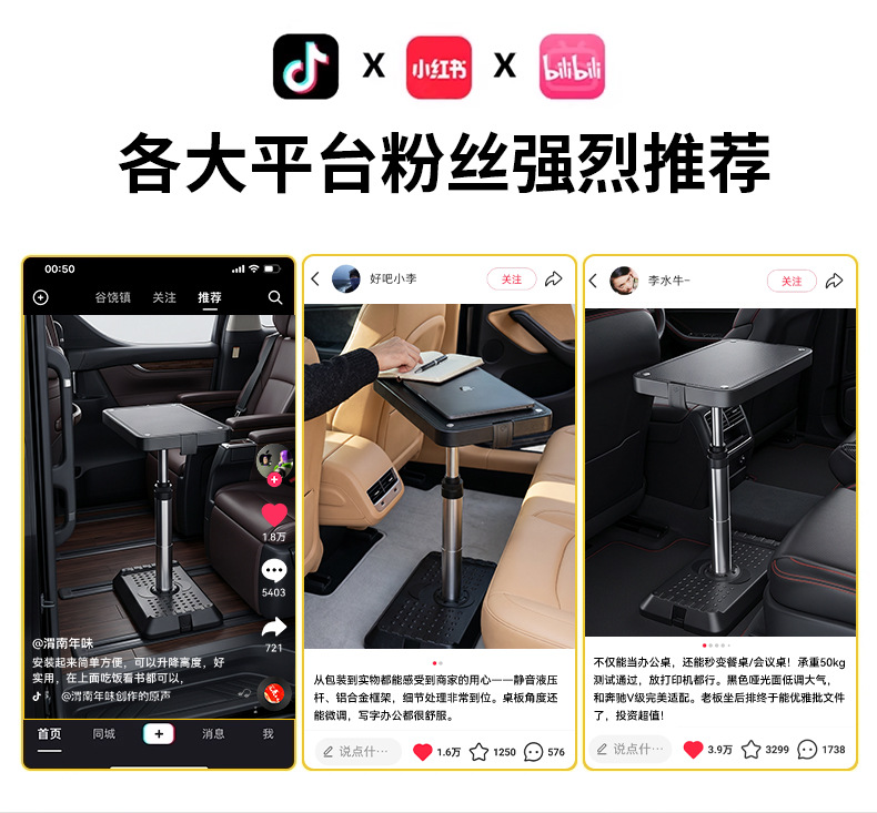 Car-Mounted Small Table Board, Foldable and Adjustable Table for the Back Seat of the Car, Used for Eating, Drinking, and Doing Homework