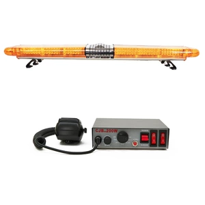 LED Roof Warning Light Yellow Long Strip Strobe Light Roof Light 1.7m Light+Speaker+Siren CJB200W