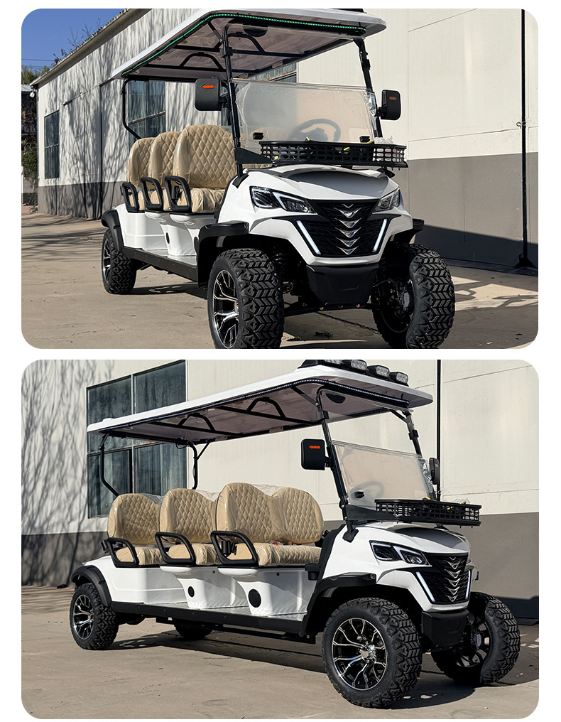 4-6 Seat Electric Golf Cart, Four-Wheel Scenic Spot Sightseeing Car, Shuttle Reception, House Viewing Patrol Car, Golf Cart