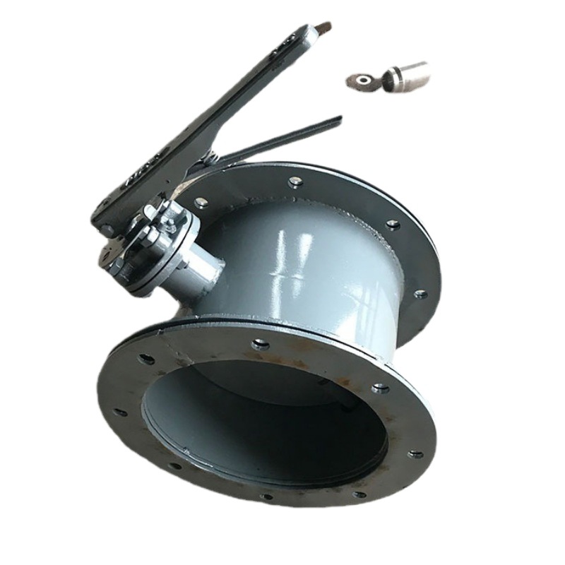 Manual air door square mouth dust removal fan flue flap valve DN600 round mouth ventilation butterfl