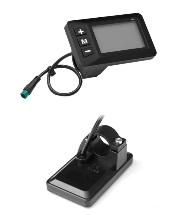 G51 Bicycle Computer Lcd Large Screen Waterproof Lithium Battery Mountain Bike Road Bike Universal Waterproof Five-Pin Male Connector
