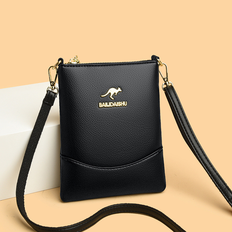 Cross-border Genuine Leather 2025 Shoulder New Mini Fashion Mobile Phone Bag Crossbody Bag Middle-aged Women's Mother Bag Coin Purse