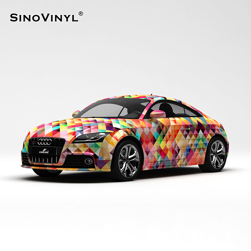 Carlake textura serie coche cambio de color película leopardo impresión Rosa coche cuerpo pegatinas doble color pintura gradiente coche cambio de color
