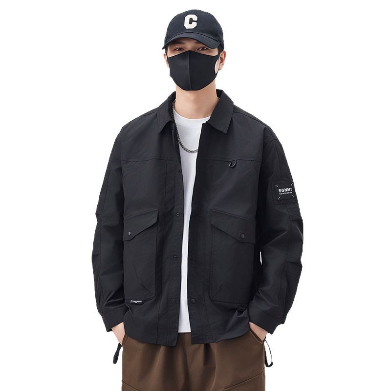 American Style Jacket Men's 2025 New Arrival Spring and Autumn Trendy Brand Fixes Handsome Charge Clothes Boys Lapel Youth Jacket