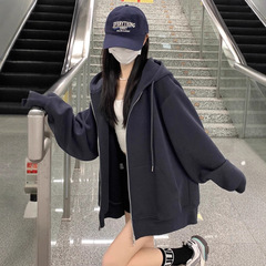 韩系早秋卫衣外套女春秋季2025新款宽松百搭慵懒风连帽开衫上衣潮