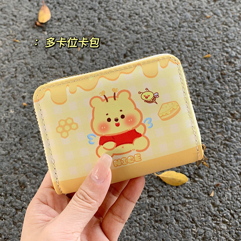 Titular de la tarjeta anti-desmagnetizante tarjeta bancaria linda de las mujeres tarjeta de crédito estudiante monedero multi-funcional multi-Tarjeta titular de la tarjeta de alta gama