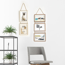 跨境热销欧式挂墙相框三联麻绳组合摄影儿童作品框影楼照片框画框