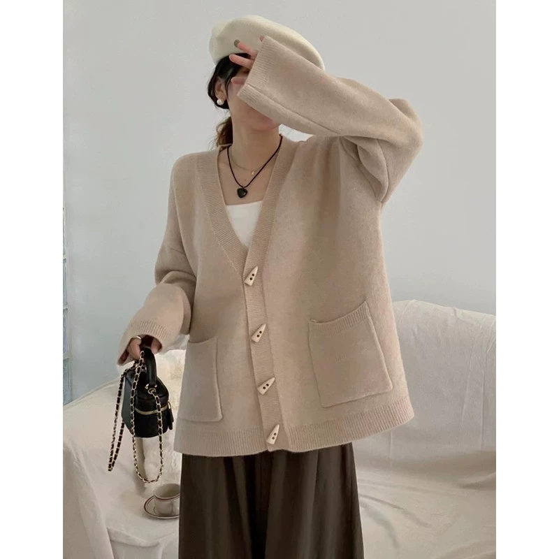 Capacious sweater, jacket, cardigan, loose fit, increased thickness