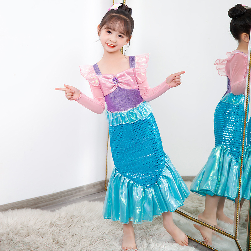 New Summer Girls' Dress Baby Mermaid Princess Dress Fairy Dress Kidsren's Dress Stage Performance Clothing
