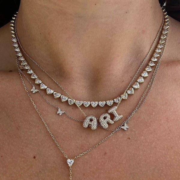 necklace with zircon
