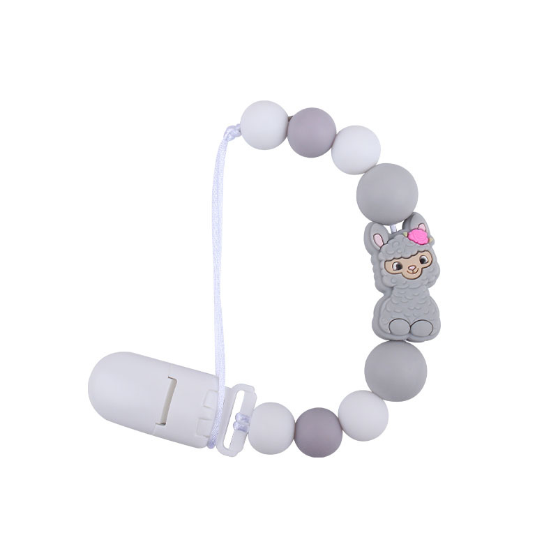 Nueva silicona mordedor palo pezón cuerda materna e infantil suministros Bebé chupete silicona oveja pezón cadena anti-caída
