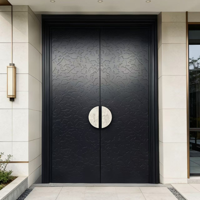 Villa Entrance Door, Finely Carved Cast Aluminum Door, All-Aluminum Bridge-Breaking System Door, Entry Door, Rural Self-Built House Door, Anti-Theft Door