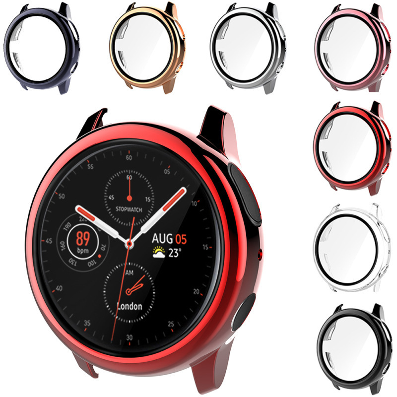 Suitable for Samsung Galaxy Watch Active 2 44/40mm Electroplated Tempered Glass Protective Cover