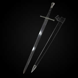 龙泉市一体西洋剑骑士剑手工长剑欧剑十字剑金属刀剑批发未开刃