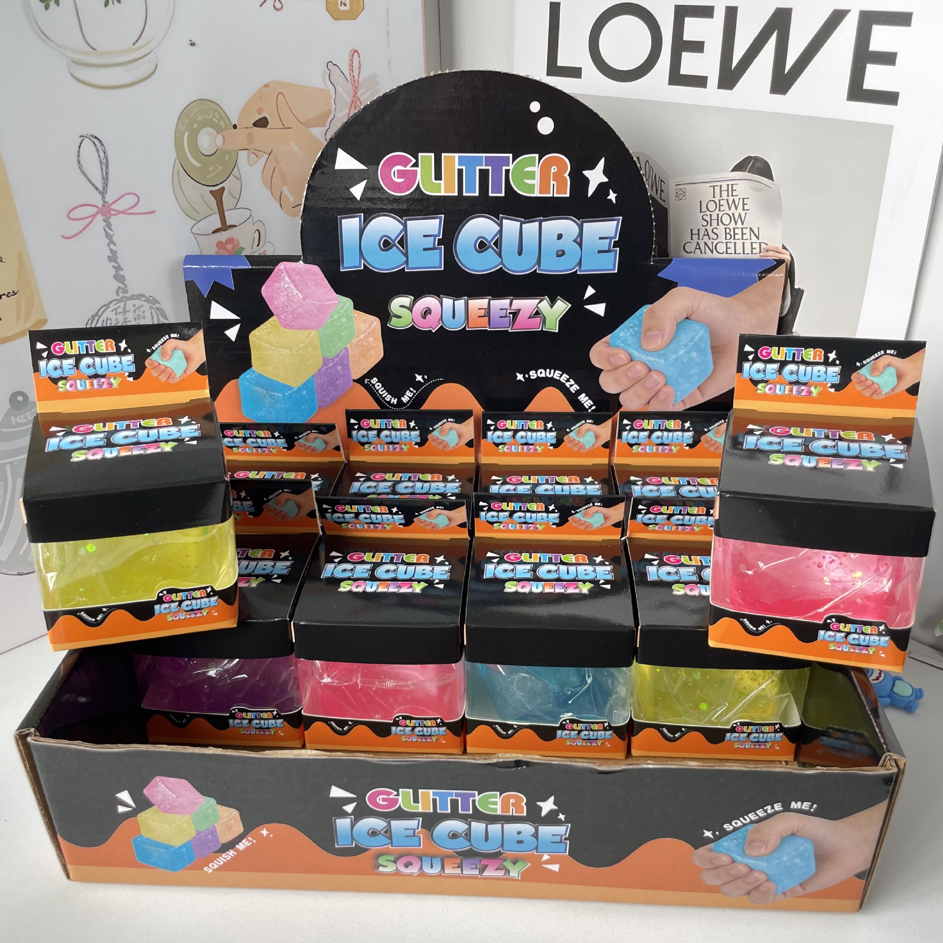 Translucent maltose cubes in four colors [5cm] 160g each [packaged in individual boxes]