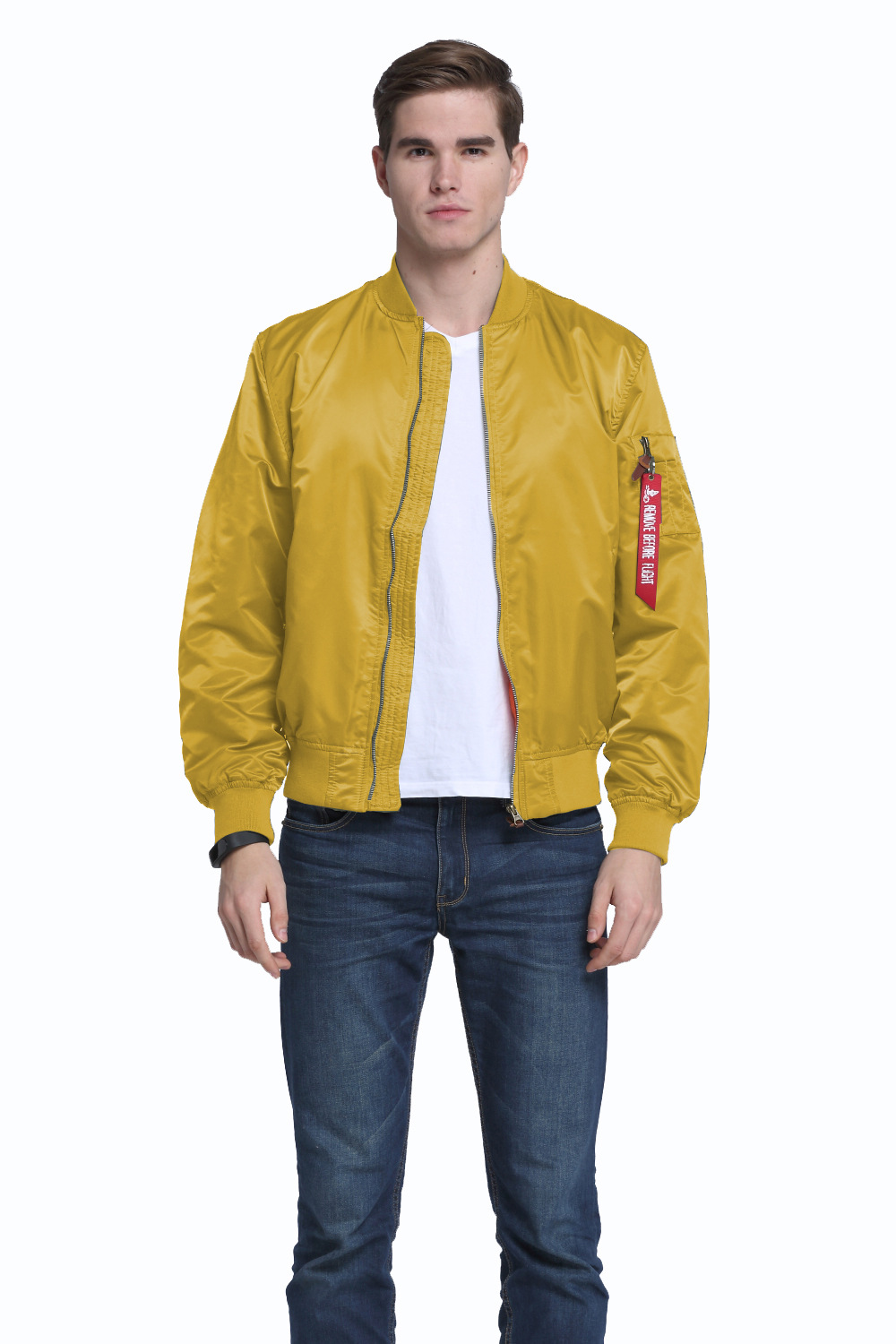 Nueva primavera y otoño delgado más tamaño de los hombres deportes casual stand collar Fuerza Aérea MA1 chaqueta piloto uniforme del béisbol