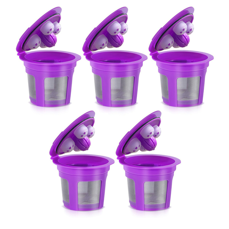 Five-Hole Coffee Filter Cup Is Compatible with Supreme Reusable K-Cup Coffee Capsule Five-Hole Filter