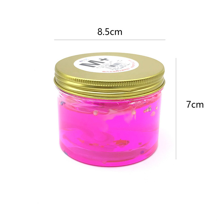 Juguetes para niños, arcilla de cristal, caja redonda, arcilla de color, plastilina fluida, círculo de juguete de descompresión, tienda departamental de 2 yuanes