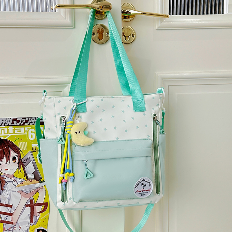Japonés universal de gran capacidad bolso de hombro portátil suave niña estudiante de clase mochila bolsa de viaje