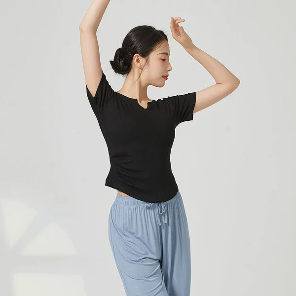 309 black short-sleeved one-piece top