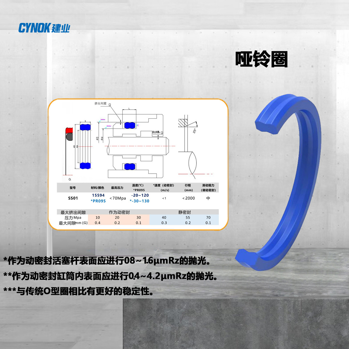 SS01哑铃圈 聚氨酯哑铃型密封件 鼓型圈双唇口静态密封件 耐高压