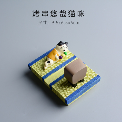 zakka Japanese groceries cat resin mobile phone tablet holder desktop ornaments crafts desk decorations