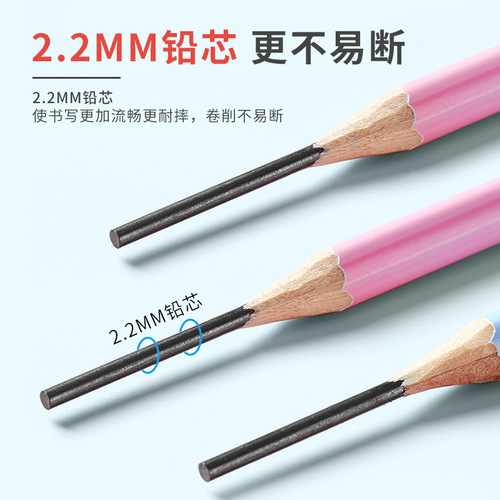 Big Saint Macaron Pencil Cartoon HB Pencil Poplar Wood Eraser Children's Student Pencil Stationery Gift Wholesale